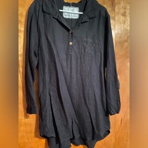 Not Perfect Linen Collar Shirt